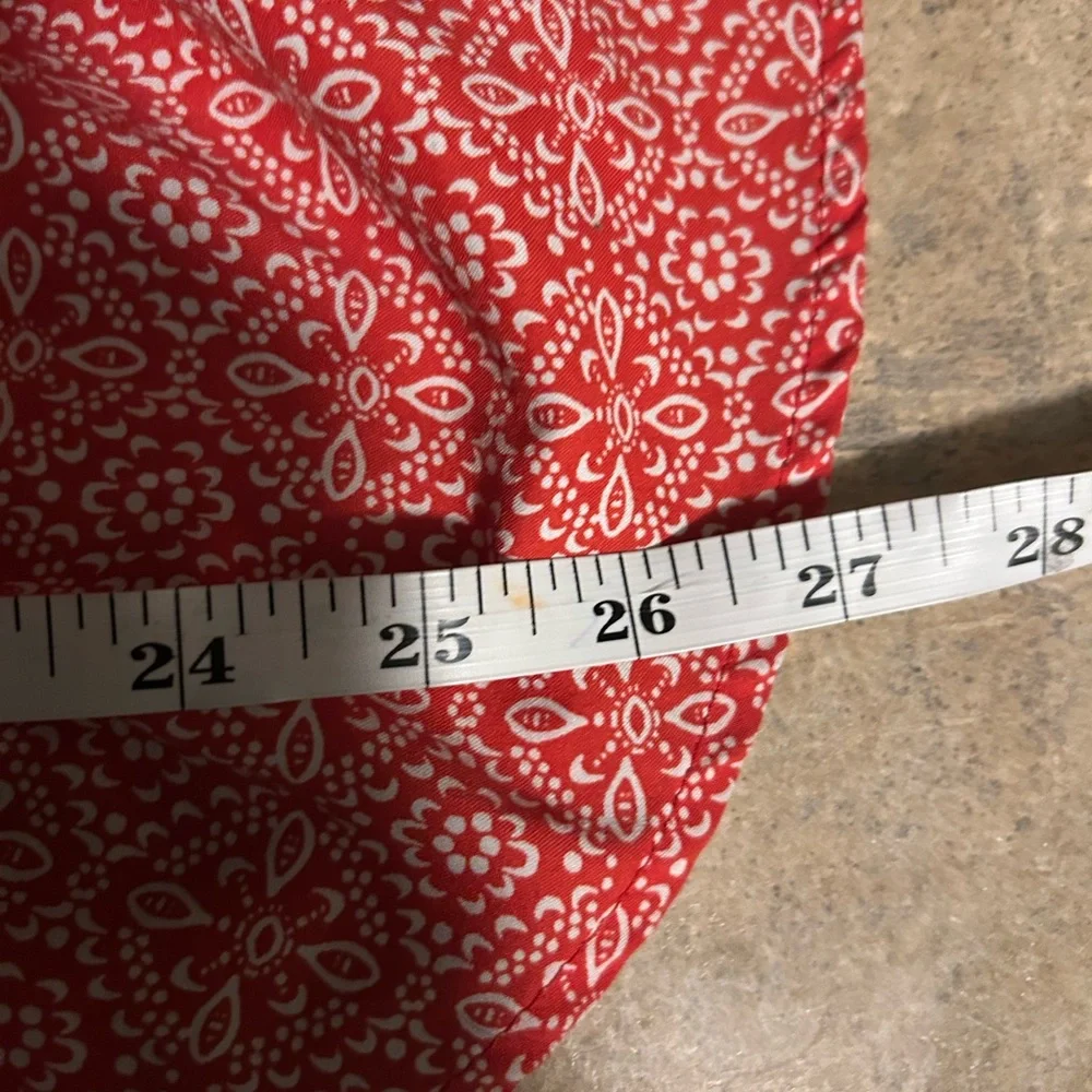 Red Print Babydoll Tank - lightweight & flowy w/adjustable straps